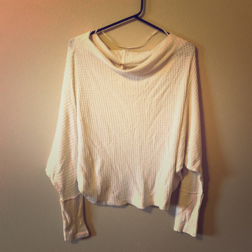 Free People waffle knit top- Sz M. NWOT.